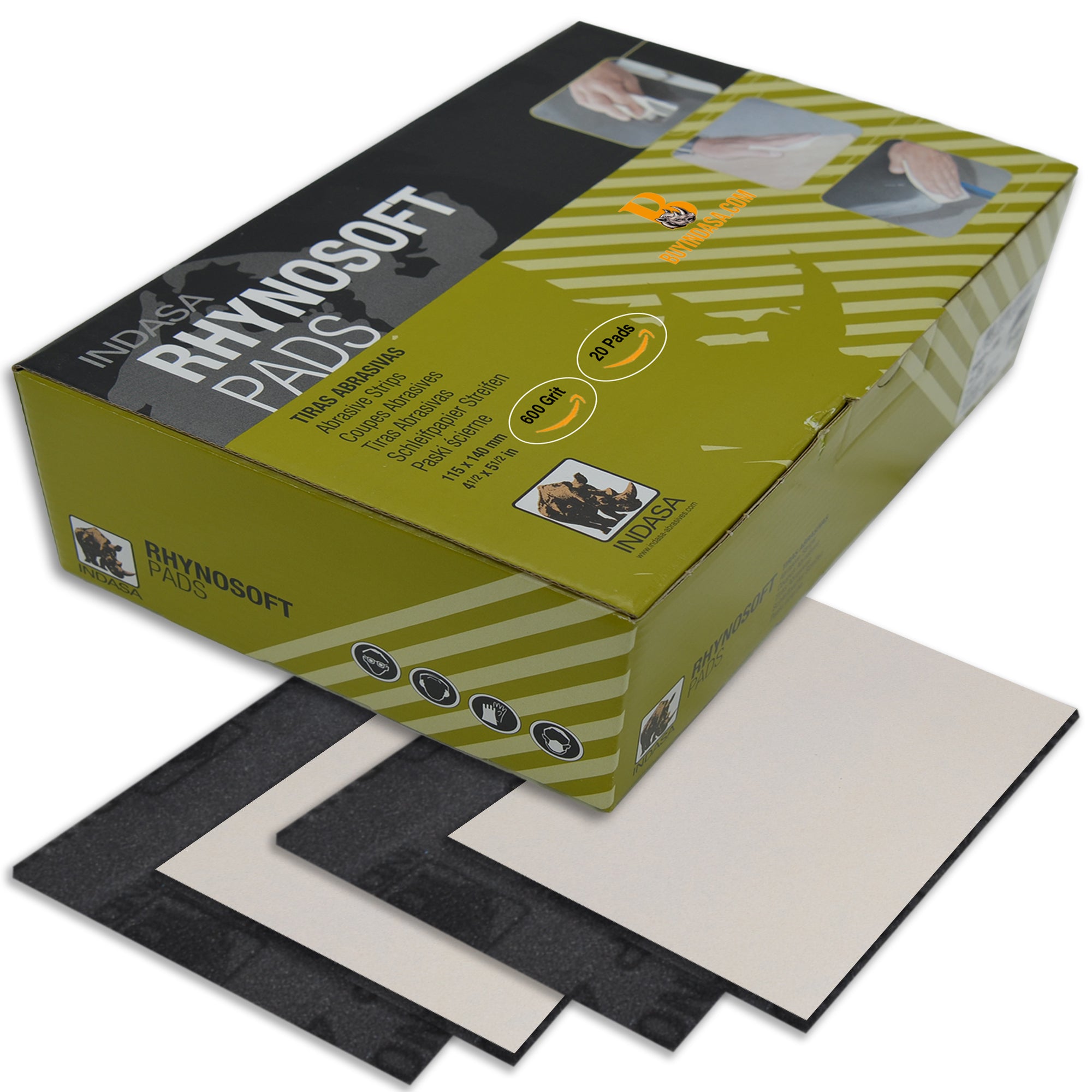 Indasa Rhynosoft Foam Sanding Pads, 3600P Series