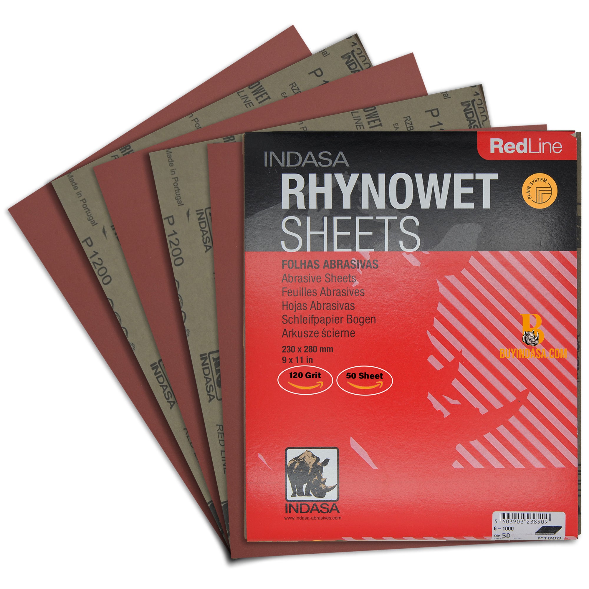 Indasa RedLine Rhynowet Wet/Dry Sanding Sheets - Grit Detail | UnitedFinish.com