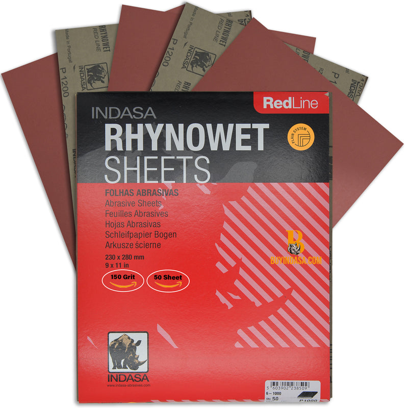 Indasa RedLine Rhynowet Wet & Dry Sanding Sheets, 6 & 7 Series