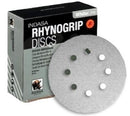 Indasa 5" Rhynogrip Whiteline 8-Hole Vacumm Sanding Discs, 55 Series