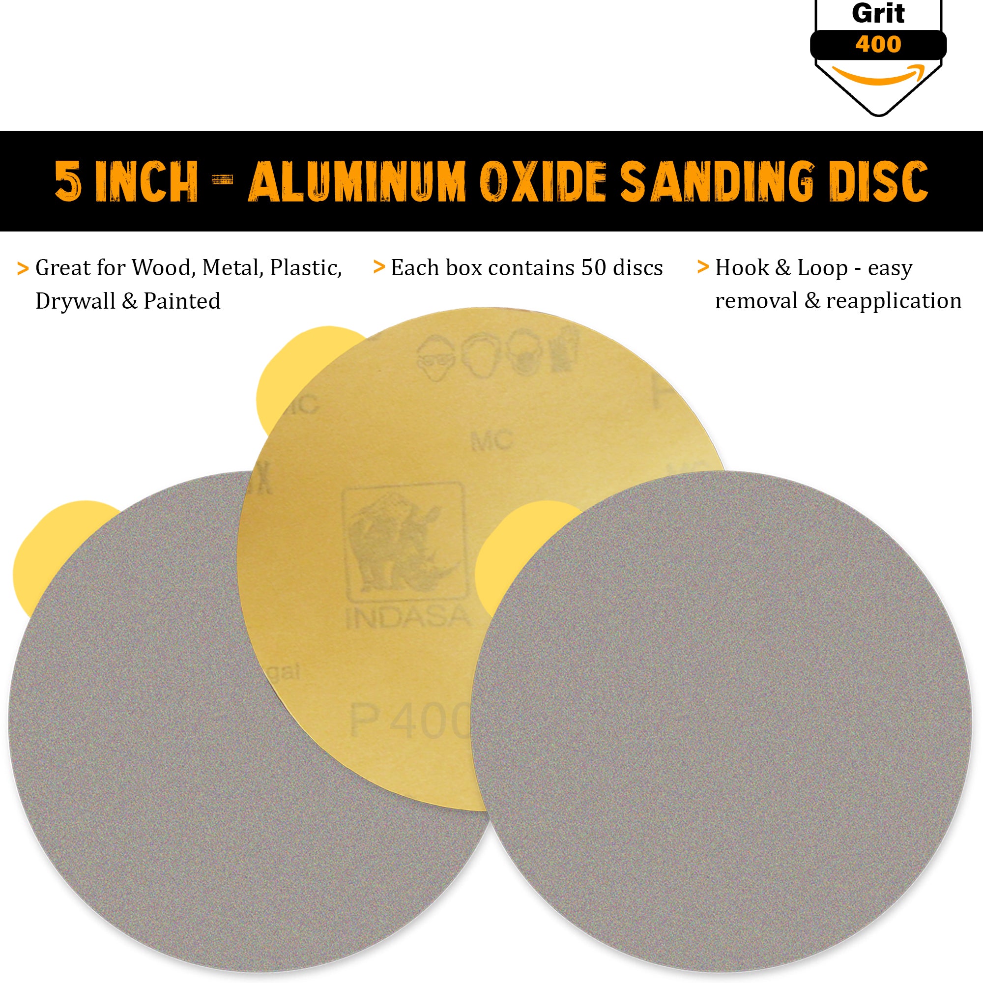 Indasa 5" Plus Line Rhynostick PSA Solid Sanding Discs 1050 Series by INDASA | UnitedFinish.com