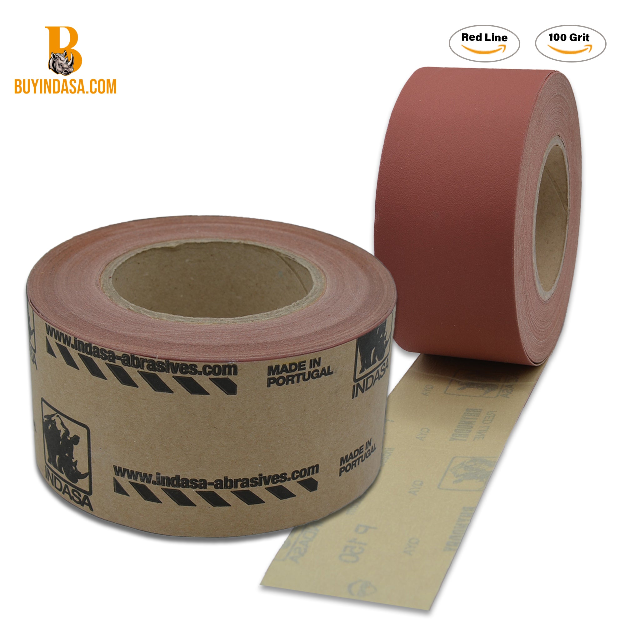 Indasa Rhynostick Redline PSA Sanding Rolls 960 Series - Close Up | UnitedFinish.com