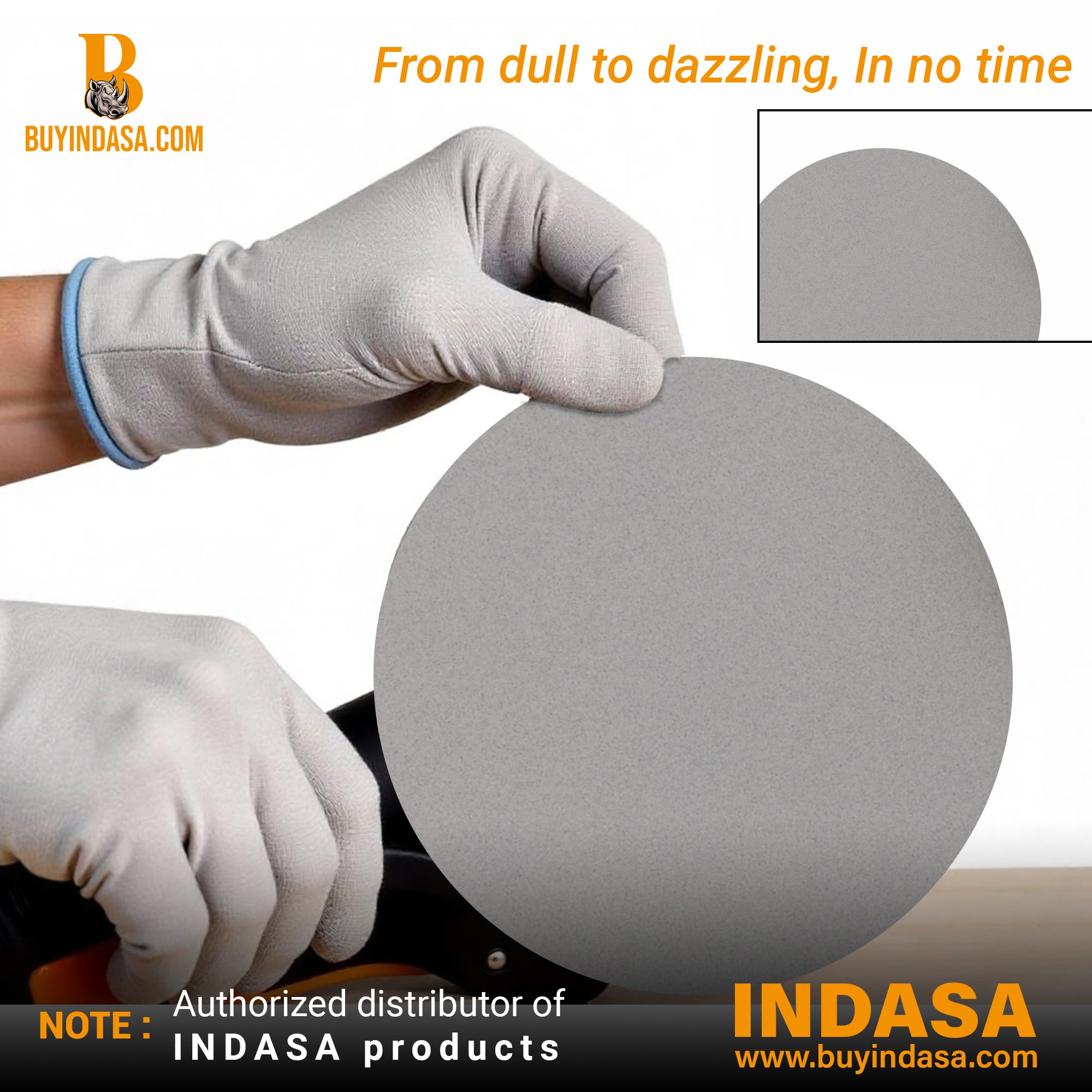 6" Production Pro Set Indasa Rhynostick White Line PSA Sanding Discs - Detail View | UnitedFinish.com