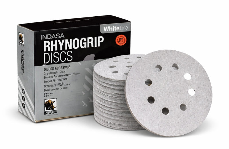 Indasa 5in 8-Hole Whiteline Sanding Discs 55 Series - Grit Detail | UnitedFinish.com