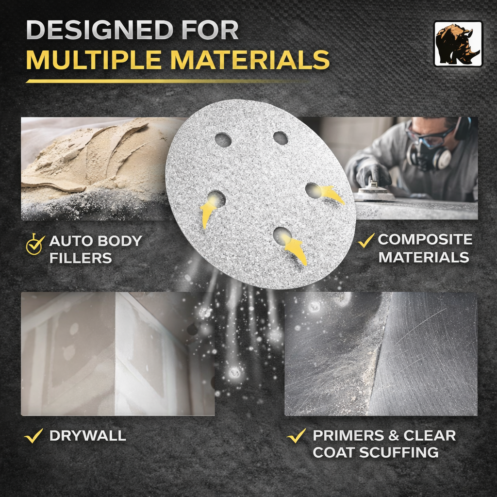 Indasa 5in 5-Hole Sanding Discs 54 Series - Package | UnitedFinish.com