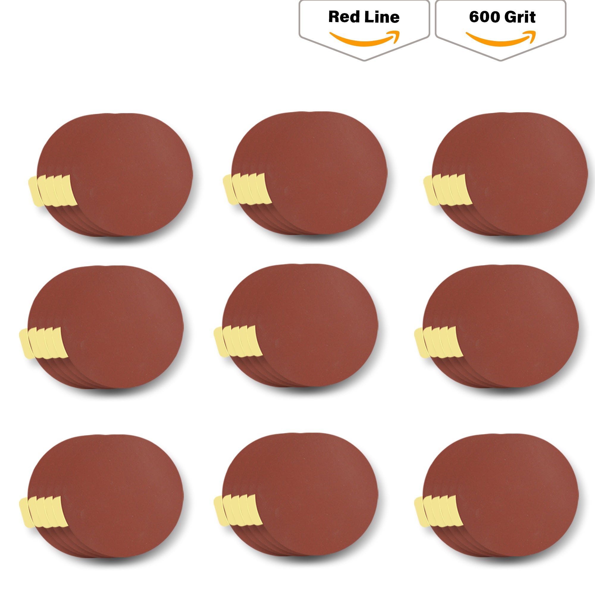 Indasa 5" Rhynostick Redline PSA  Solid Sanding Disc, 500 Series