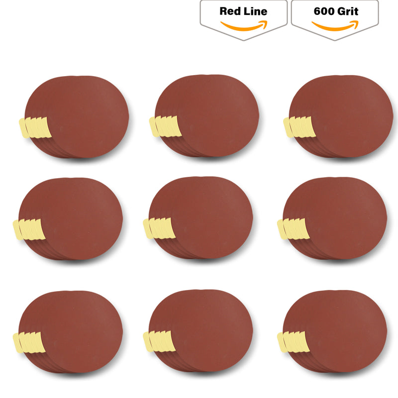 Indasa 5" Rhynostick Redline PSA  Solid Sanding Disc, 500 Series
