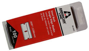 Hi-Tech Industries Metal Razor Blades #9 Single Edge 100 Pack HIT-MB100