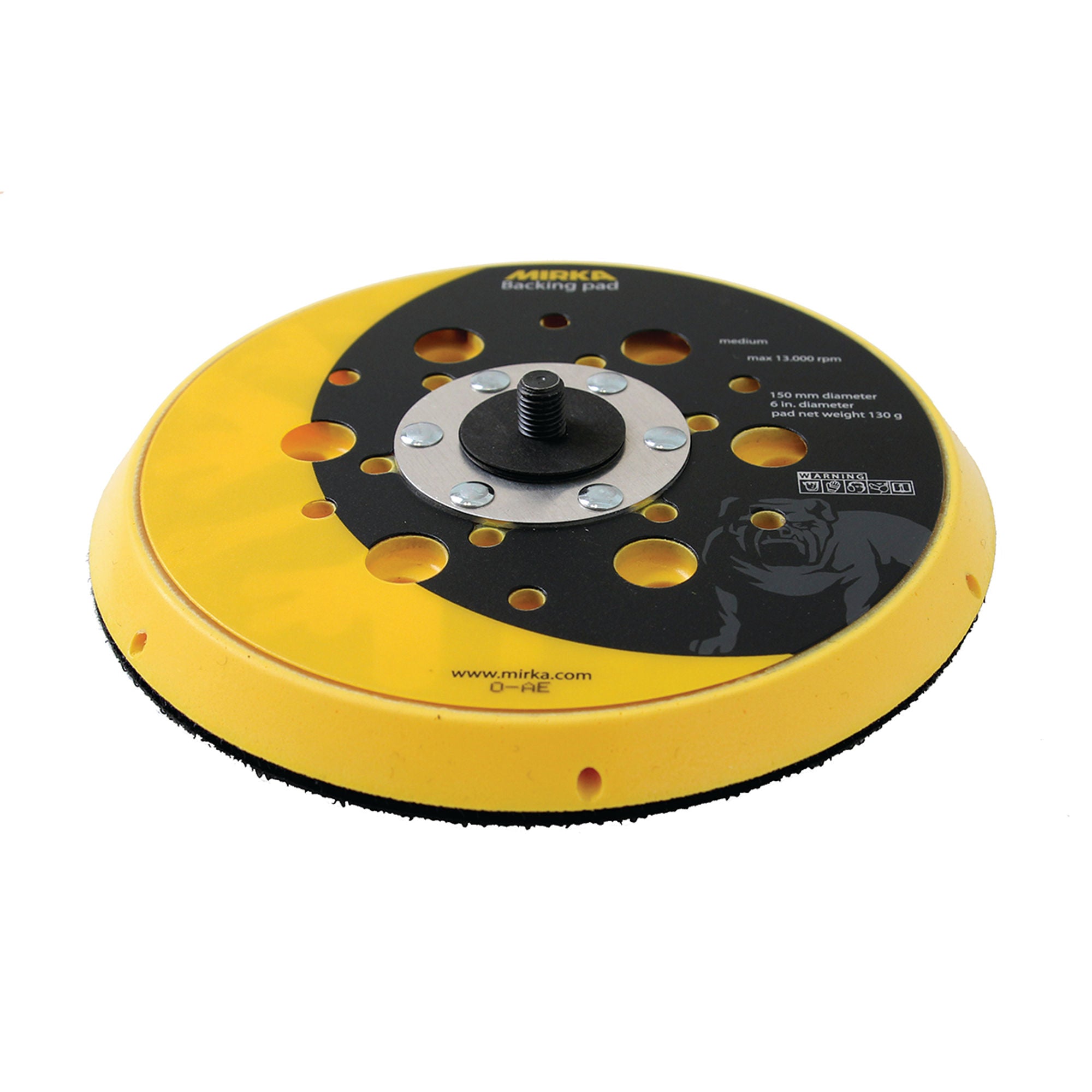Backing pad for 6" electric orbital sanders
