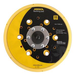 Mirka 6 Inch 48 Hole Grip Backup Pads With Pad Saver - Side View | UnitedFinish.com