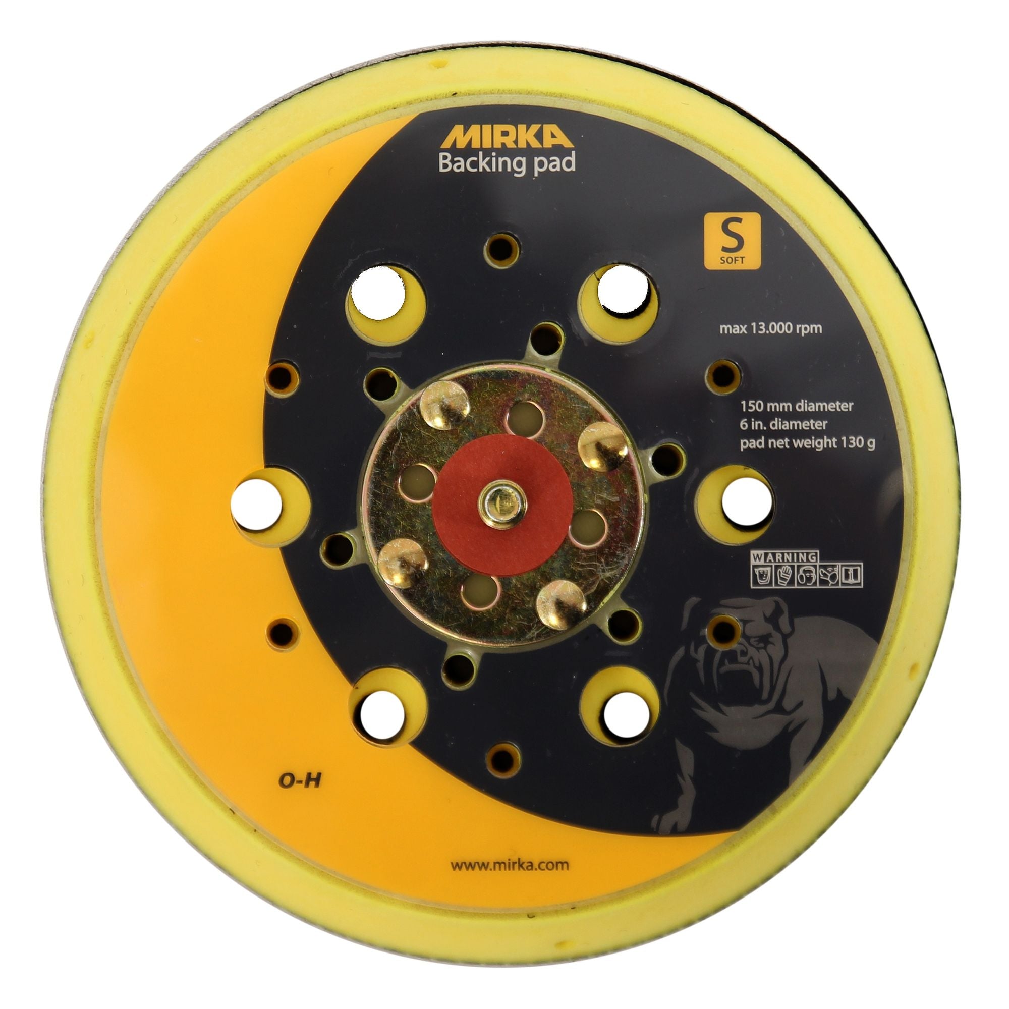 Backing pad for 6" electric orbital sanders