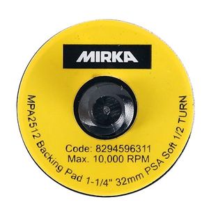Mirka 1.25 Inch Quick Lock Soft PSA Backup Pads - Detail View | UnitedFinish.com