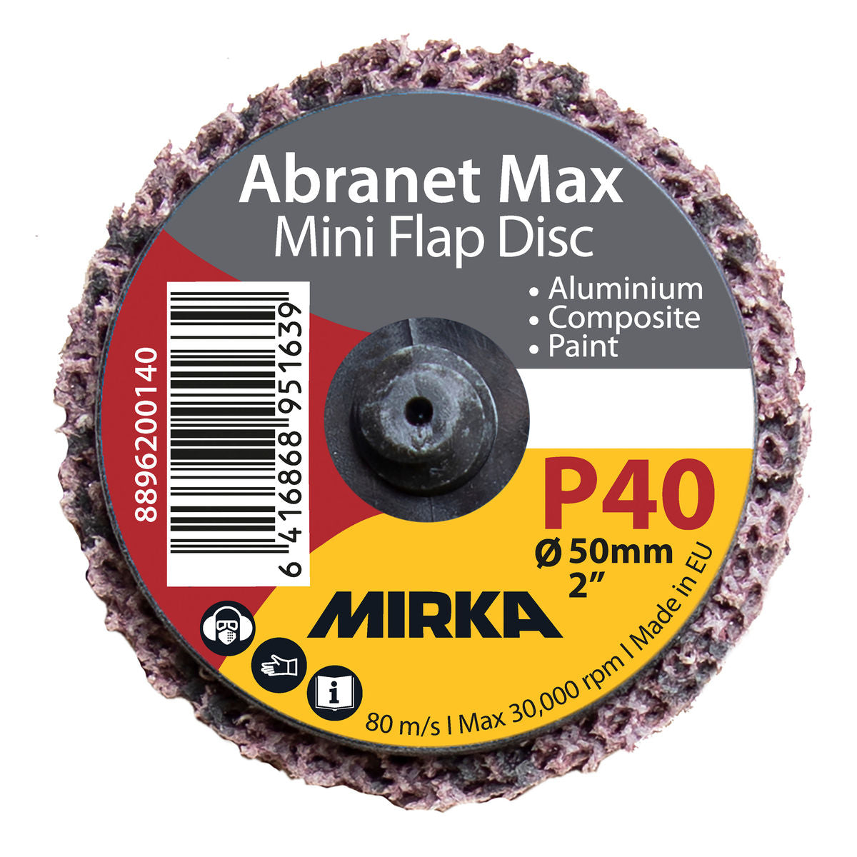Abranet Max Mini Flap disc 50 mm Quick Lock | UnitedFinish.com