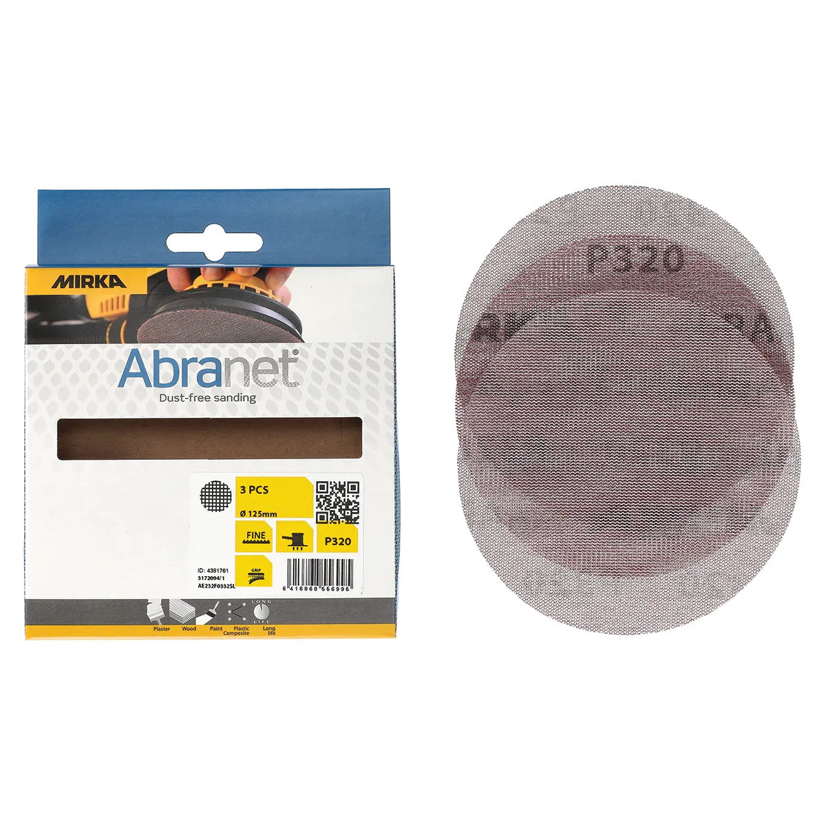 Mirka Abranet 3 Inch Grip Sanding Discs - Feature View | UnitedFinish.com