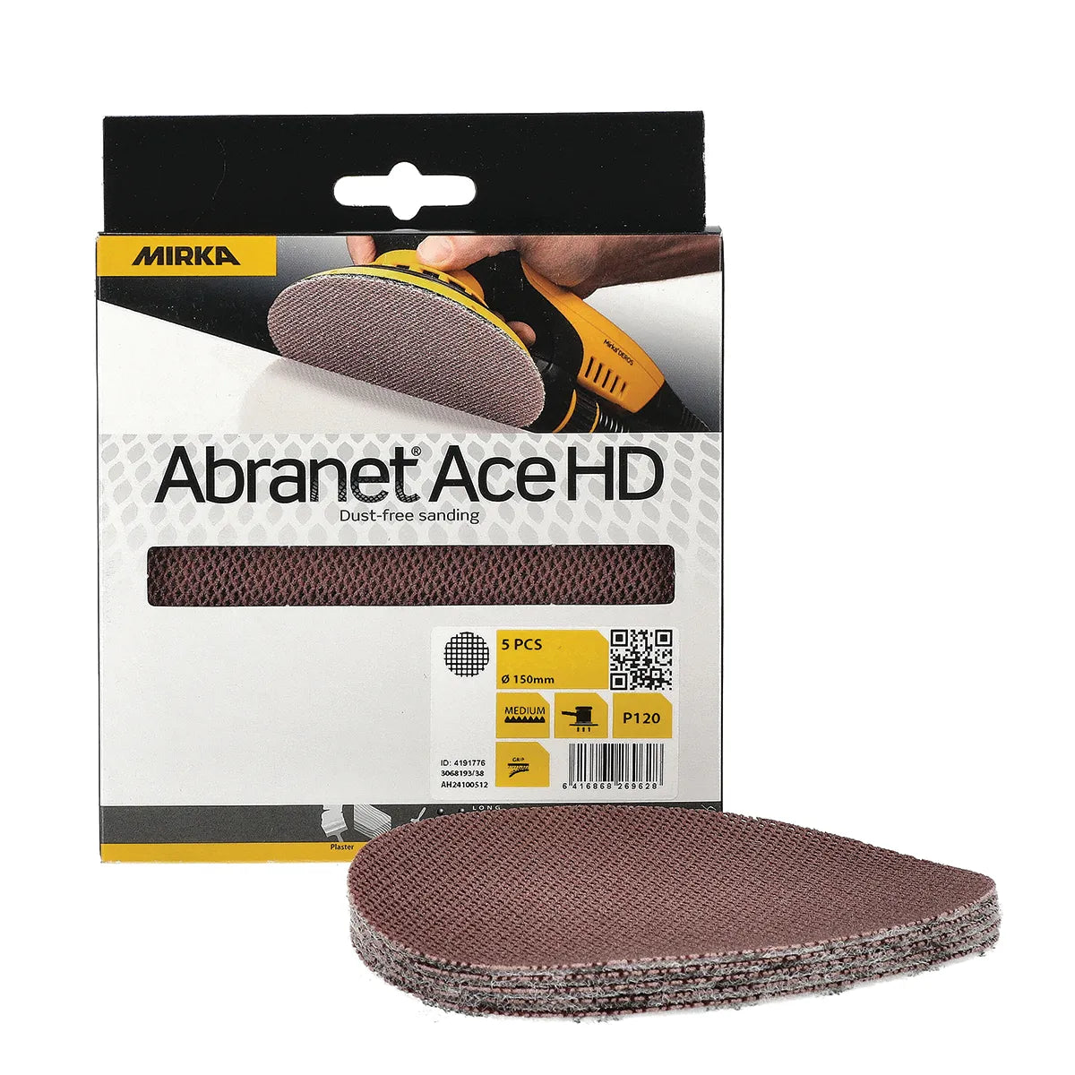 Mirka Abranet Ace HD 6 Inch Grip Sanding Discs - Grit Detail | UnitedFinish.com