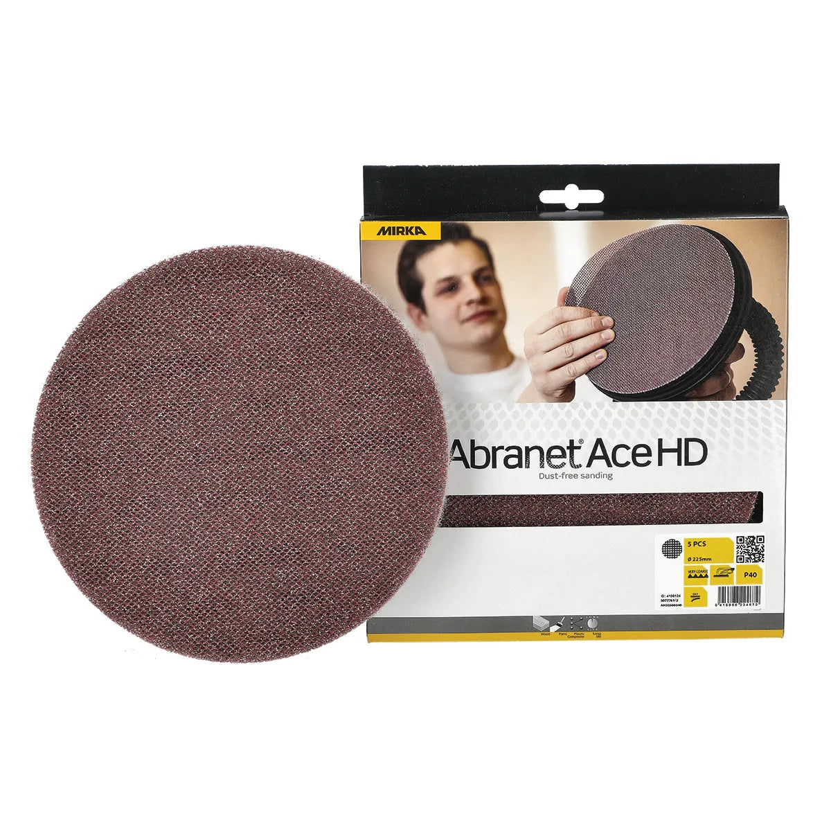 Mirka Abranet Ace HD 9 Inch Grip Sanding Discs - Grit Detail | UnitedFinish.com