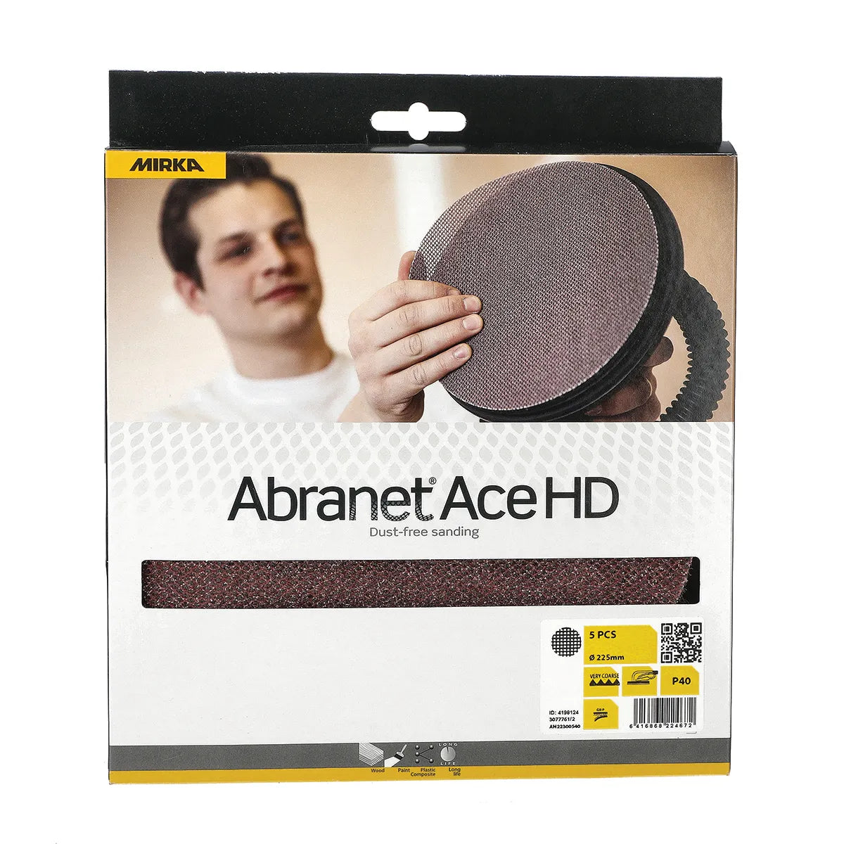 Mirka Abranet Ace HD 9 Inch Grip Sanding Discs - Detail View | UnitedFinish.com