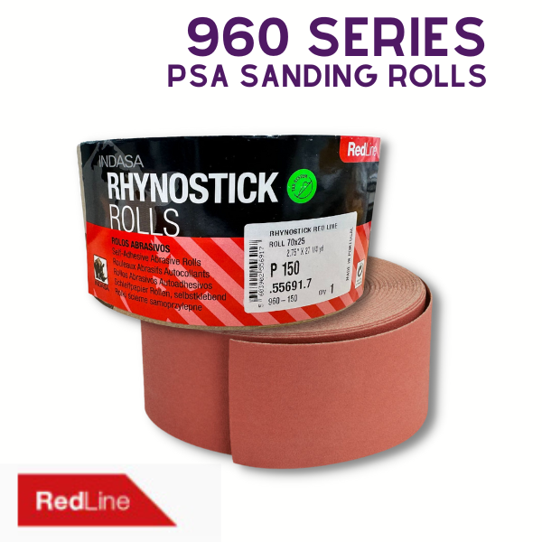 Indasa 2.75" Rhynostick Redline PSA Sanding Rolls, 960 Series