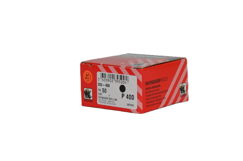 Indasa 3" Rhynogrip Redline Solid Sanding Discs, 320 Series