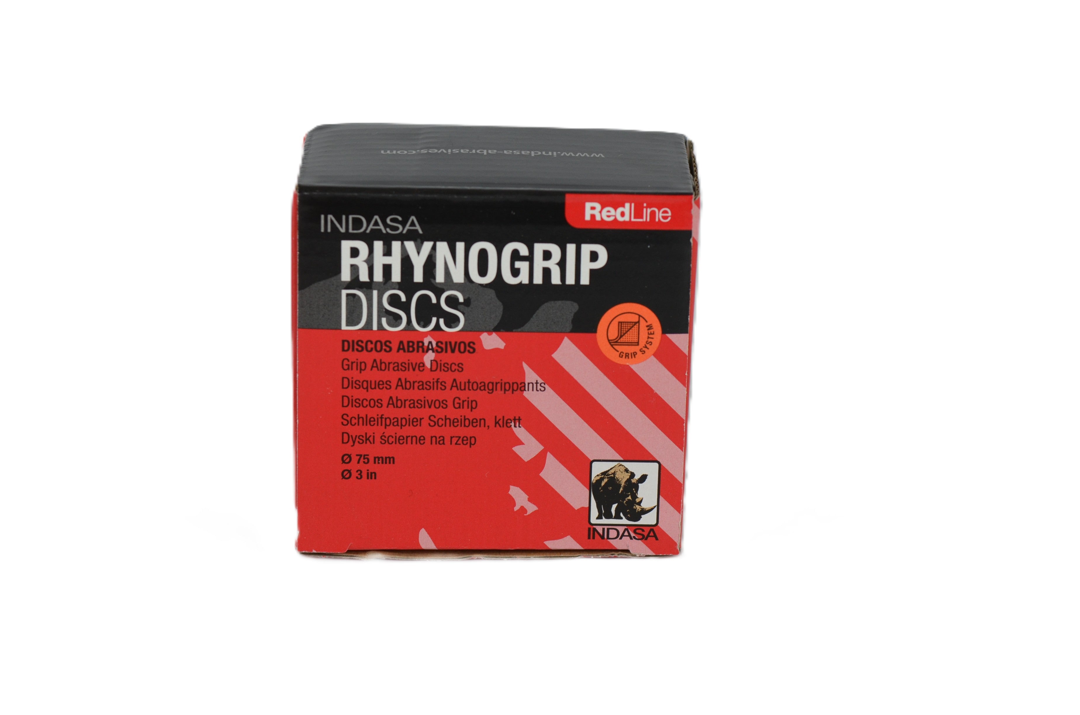 Indasa 3in Rhynogrip Redline Solid Discs 320 Series - Grit Detail | UnitedFinish.com