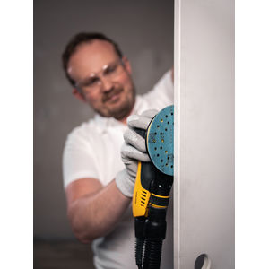 Mirka Galaxy 5" Solid PSA Link Roll Sanding Discs - In Use | UnitedFinish.com