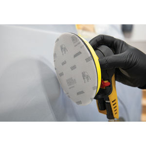 Gold Film 5" PSA W/Liner, Linkroll - Side View | UnitedFinish.com