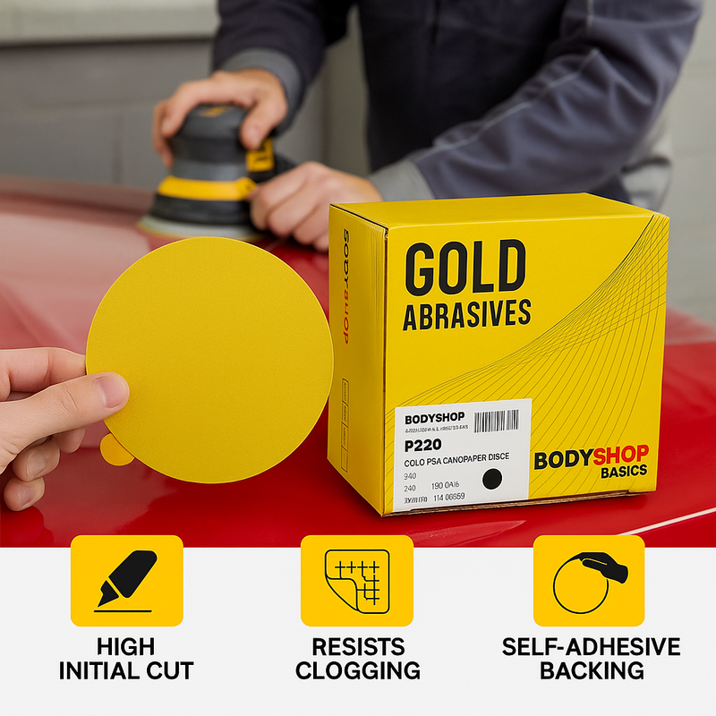 6" PSA Solid Sanding Discs High-Performance Self-Adhesive Sandpaper for Automotive, Wood & Drywall | Grit Range: 40 to 400
