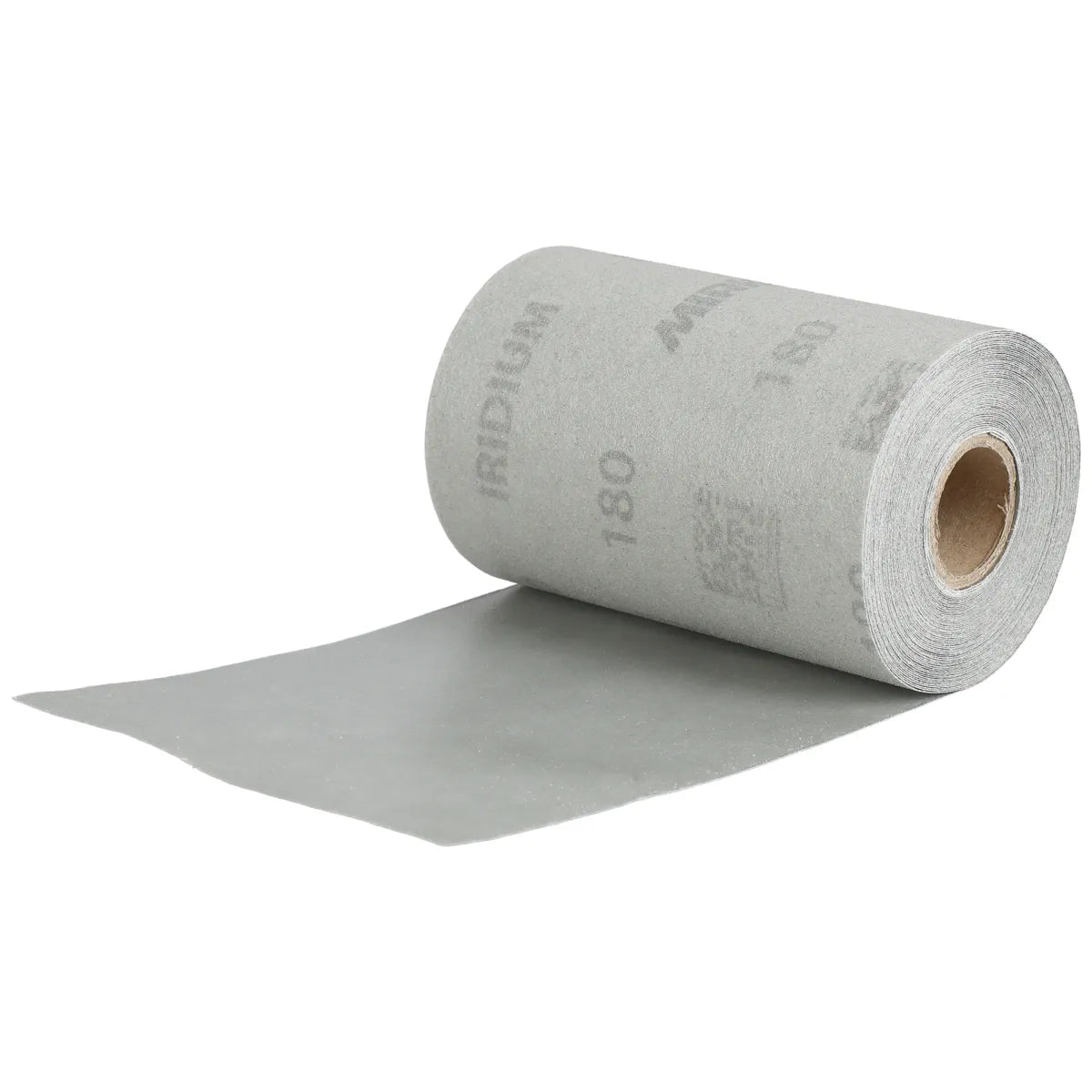 Iridium 4.5"x30' PSA Roll - Side View | UnitedFinish.com