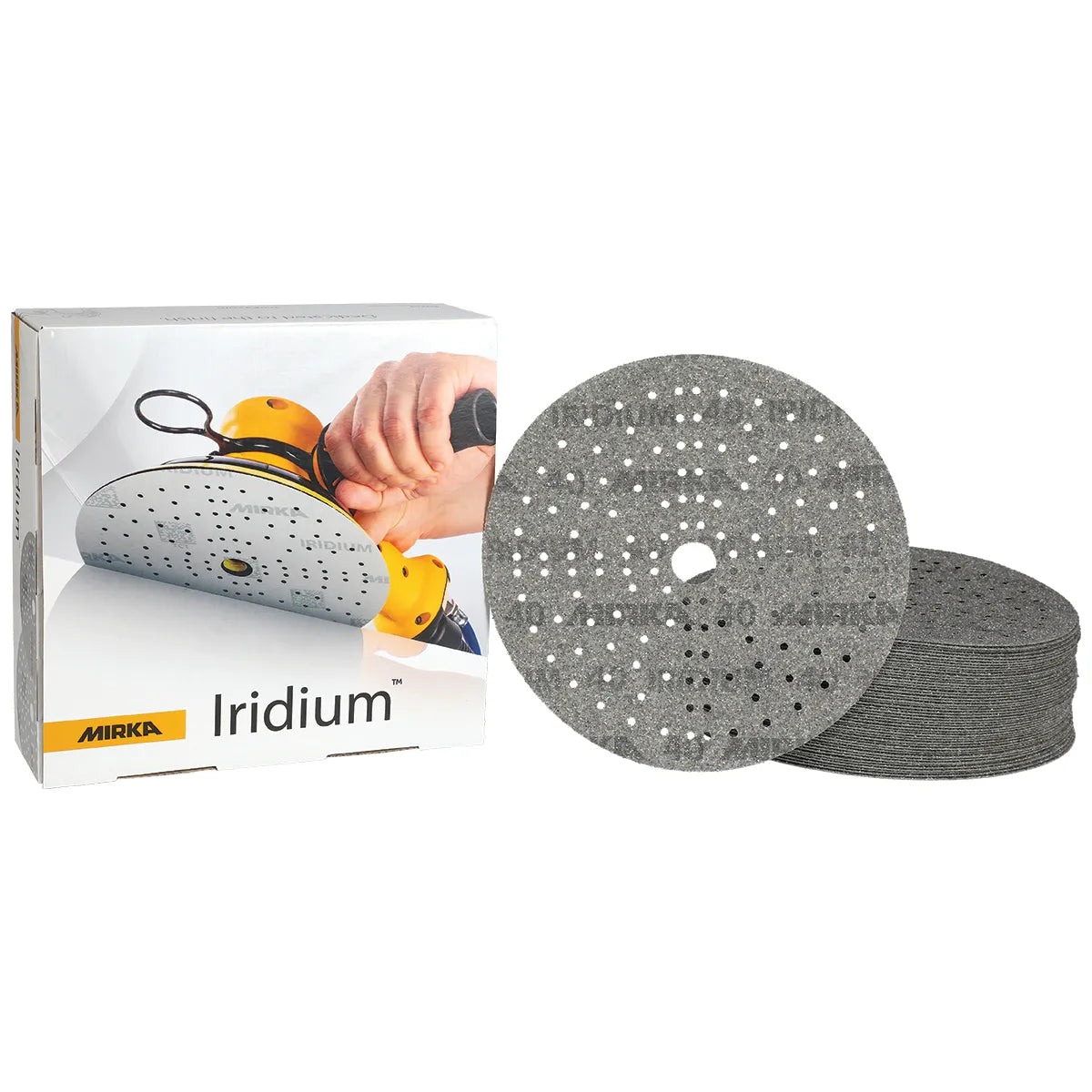 Mirka Iridium 8" 133 Holes Grip Sanding Discs - Feature View | UnitedFinish.com