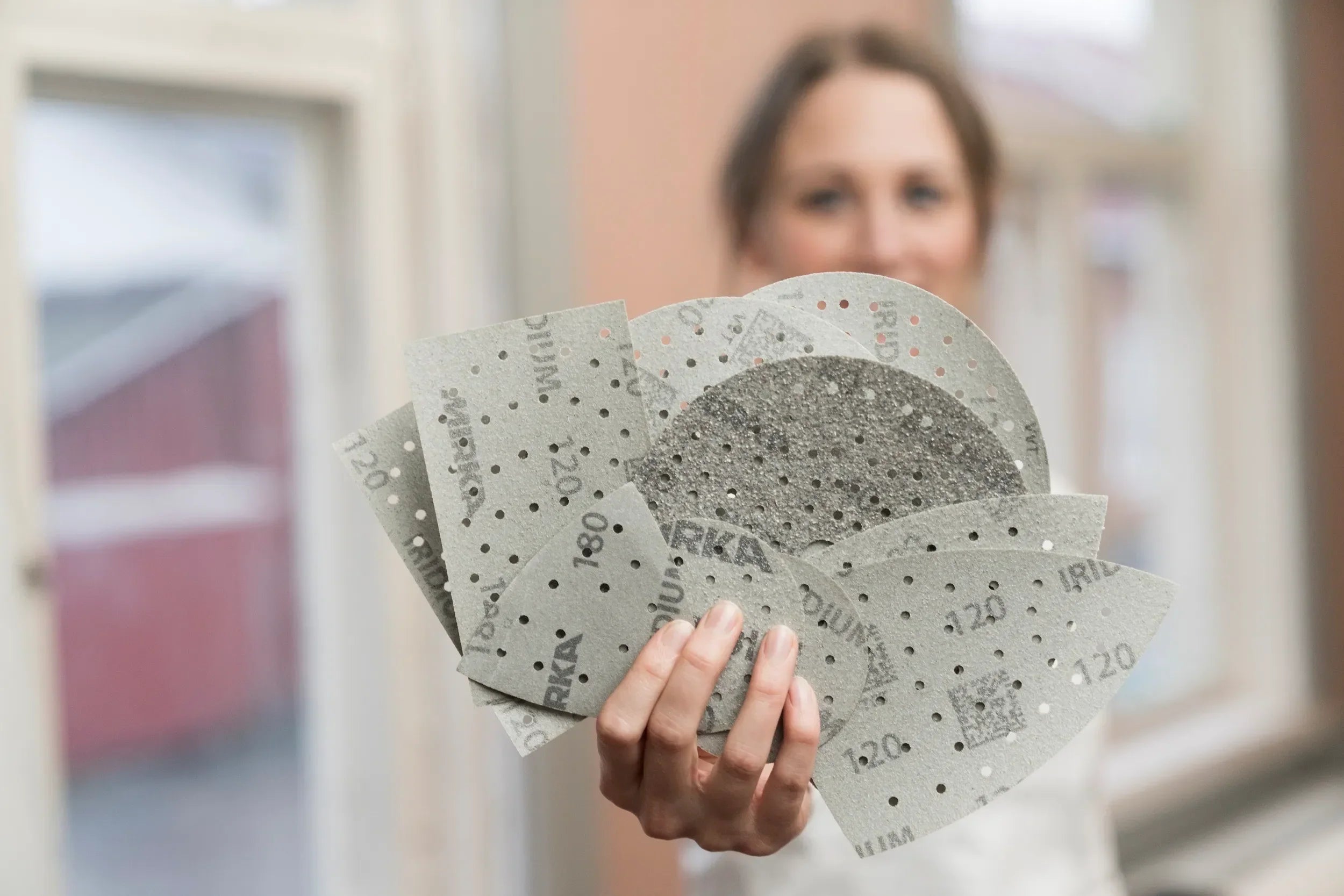 Mirka Iridium 3 Inch 20 Holes Grip Sanding Discs - Spec Sheet | UnitedFinish.com