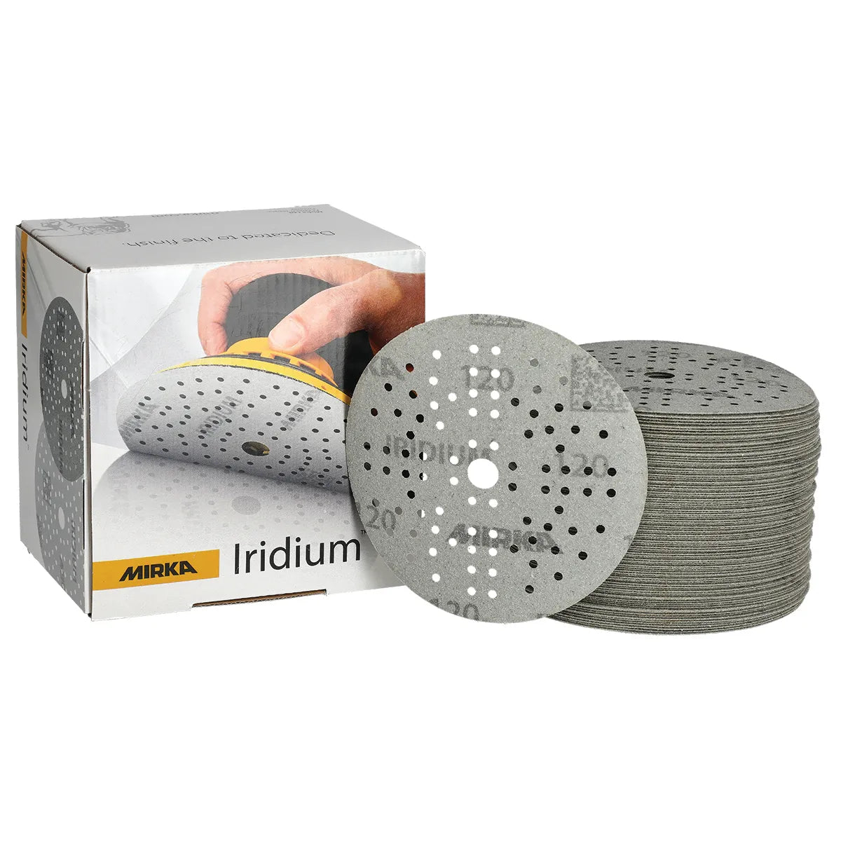 Mirka Iridium 5 Inch 89 Holes Grip Sanding Discs - Feature View | UnitedFinish.com