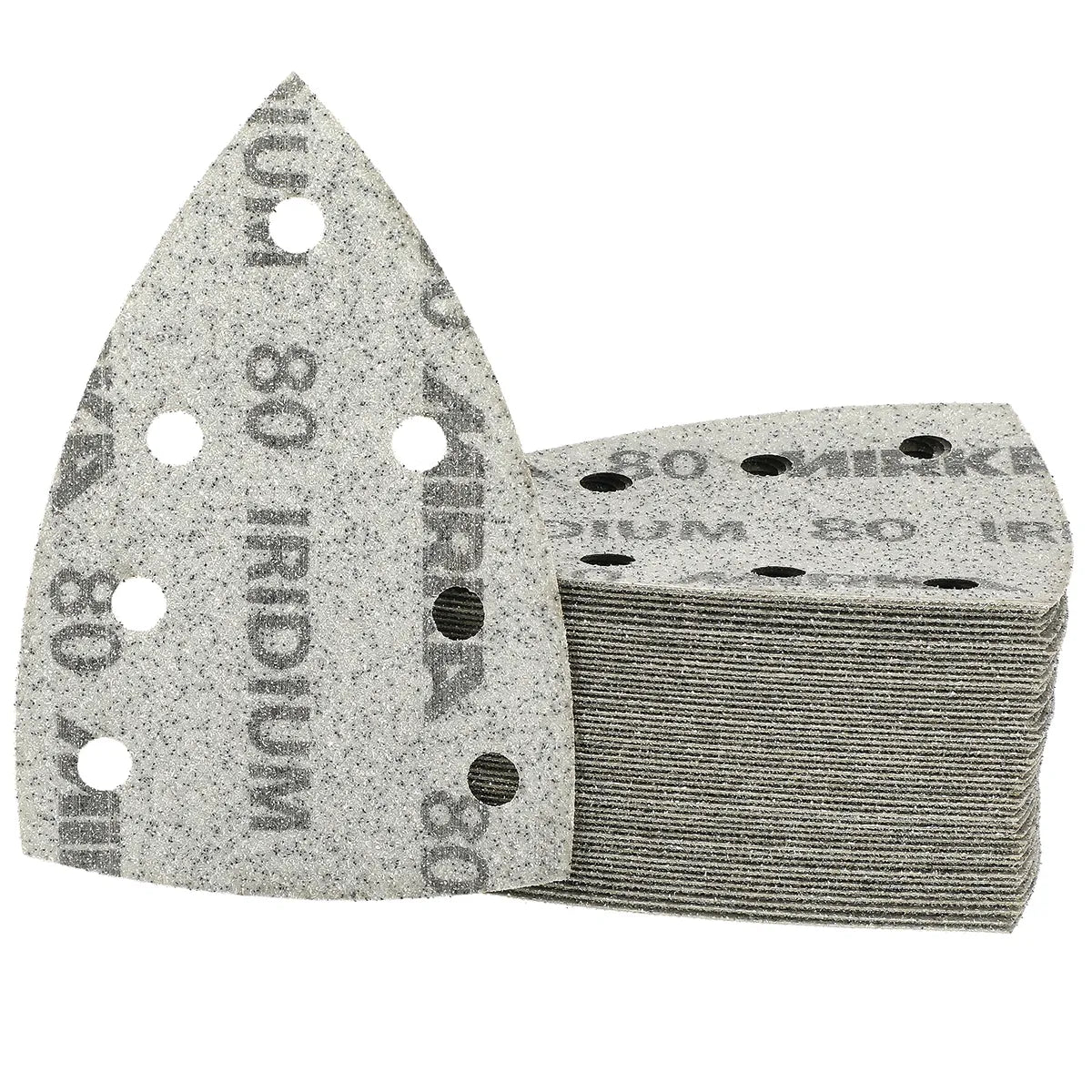 Mirka Iridium 4"x6"x6" Delta Multi-Hole Sanding Triangles - Grit Detail | UnitedFinish.com