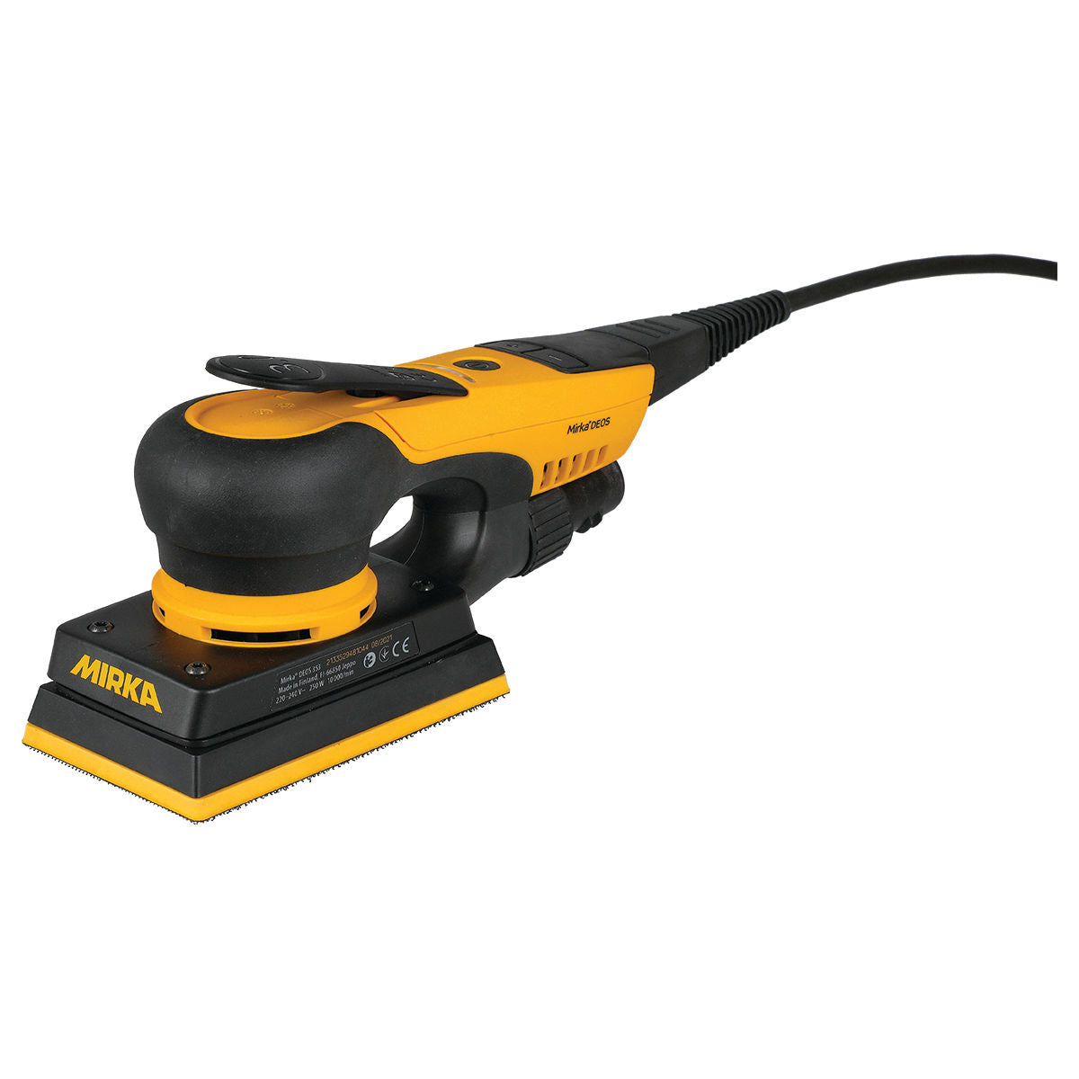 Mirka Deos 3"x5" Electric Sander 353X CV - Side View | UnitedFinish.com