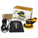 Mirka DEROS 6" Electric Sander 650CV, 5mm orbit, vacuum-ready w/case