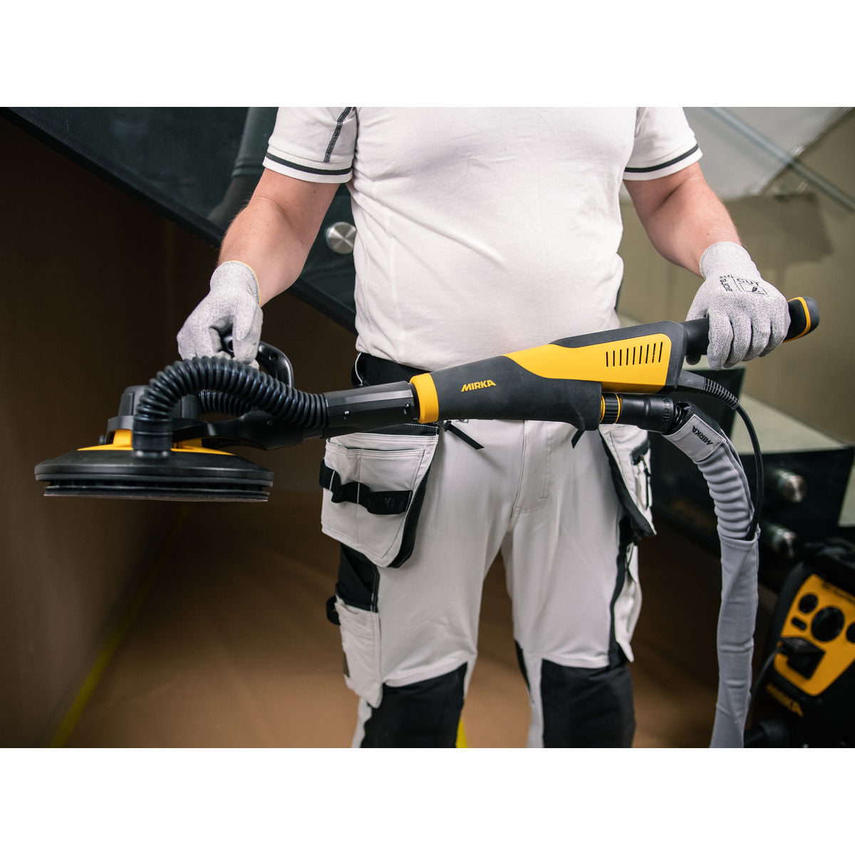 9" LEROS-S® 950XCV, 5mm orbit, vacuum-ready wall sander w/bag, MIW95021BAUS