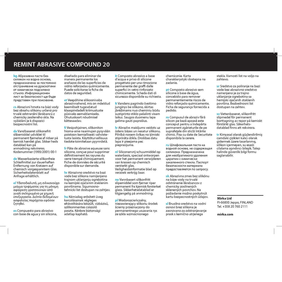 Remint Abrasive Compound 20 - Detail View | UnitedFinish.com