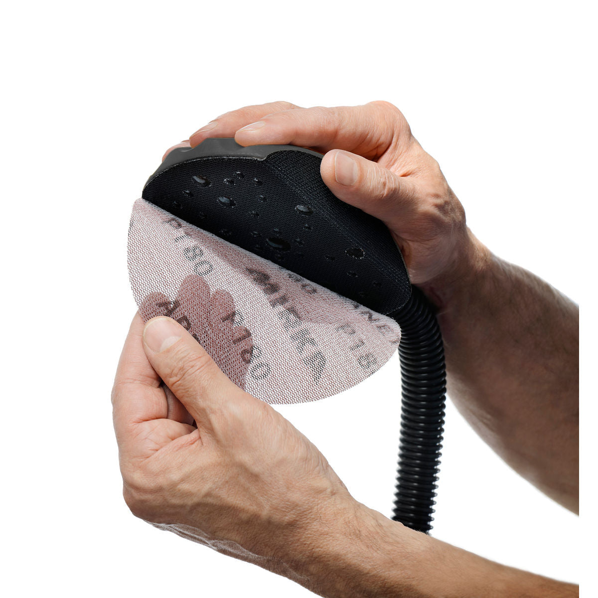 Mirka 6 Inch Roundy Dust-Free Vacuum Sanding Block - Detail View | UnitedFinish.com
