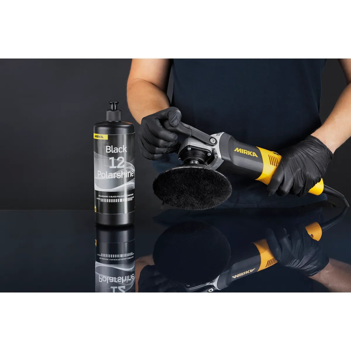 Polarshine 12 Black Polishing Compound - Close Up | UnitedFinish.com