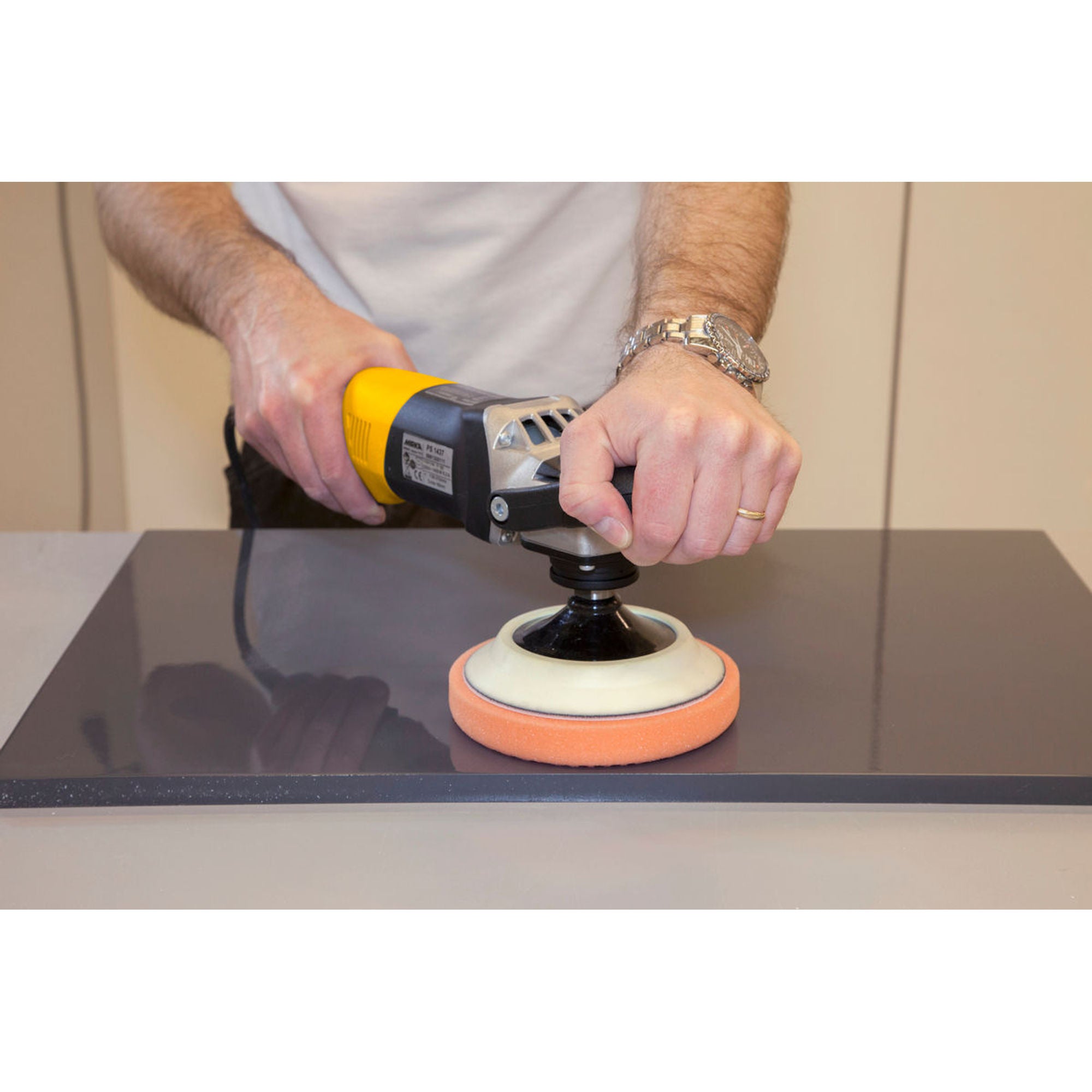 Polishing Foam Pad Orange Waffle