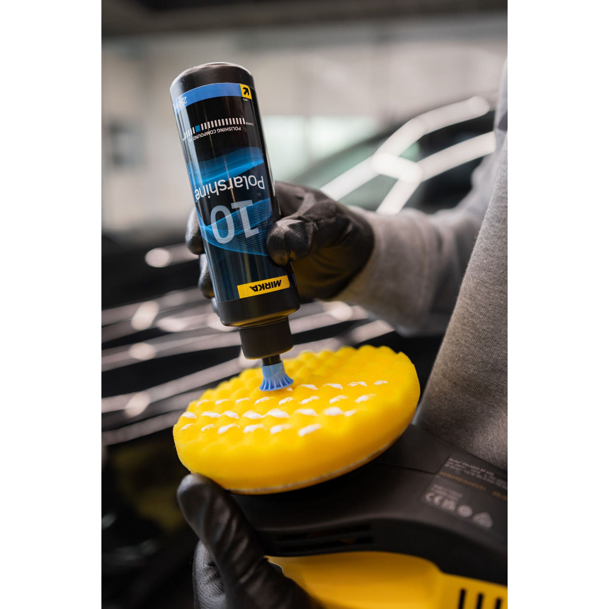 Polishing Foam Pad Yellow Waffle