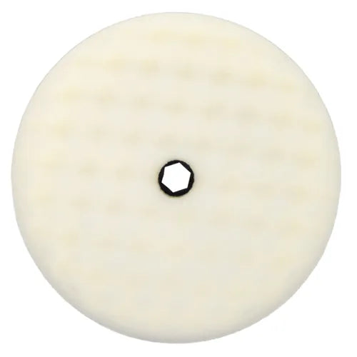 8 Inch Quick Disconnect White Waffle Pad by Mirka | UnitedFinish.com
