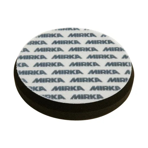 Mirka 6 Inch Black Flat Foam Finessing Pad MPADBF-6F - Side View | UnitedFinish.com