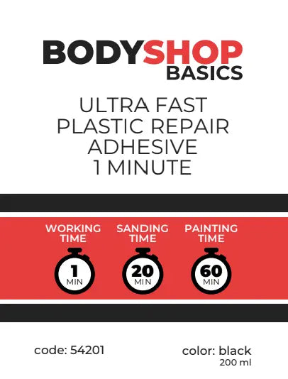 BSB Ultra Fast Plastic Repair Adhesive 200ml (1 minute)