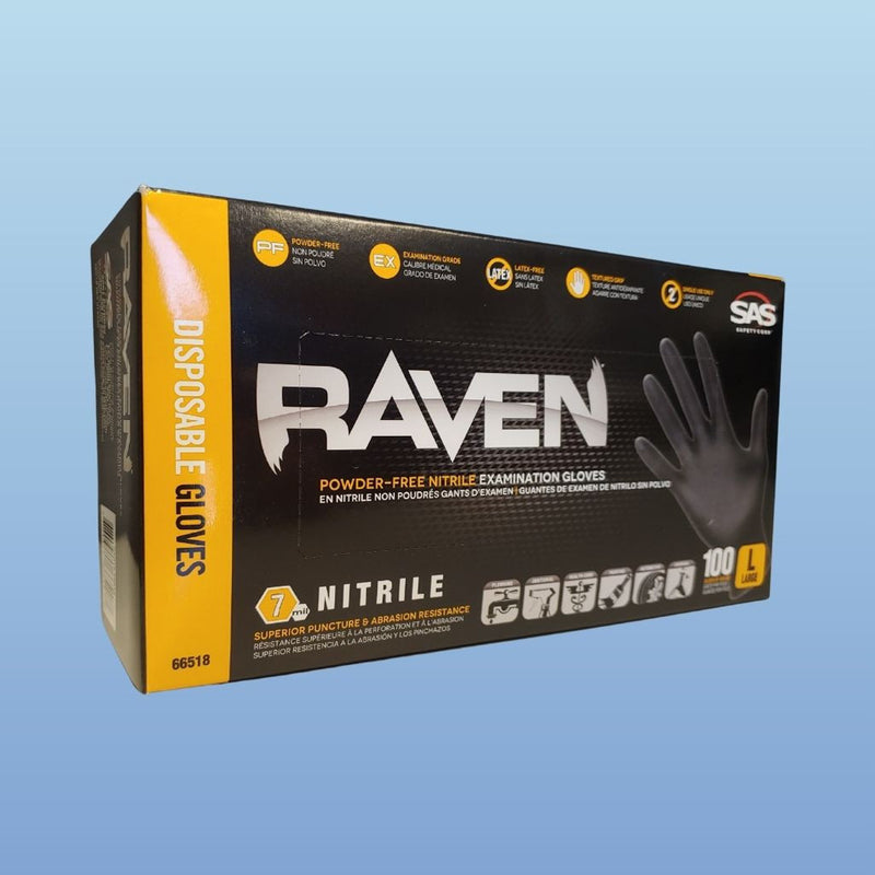 Raven® Heavy-Duty Nitrile Gloves — Maximum Protection, Precision, and Performance Trusted by Professionals Across Automotive, Industrial, and Medical Sectors