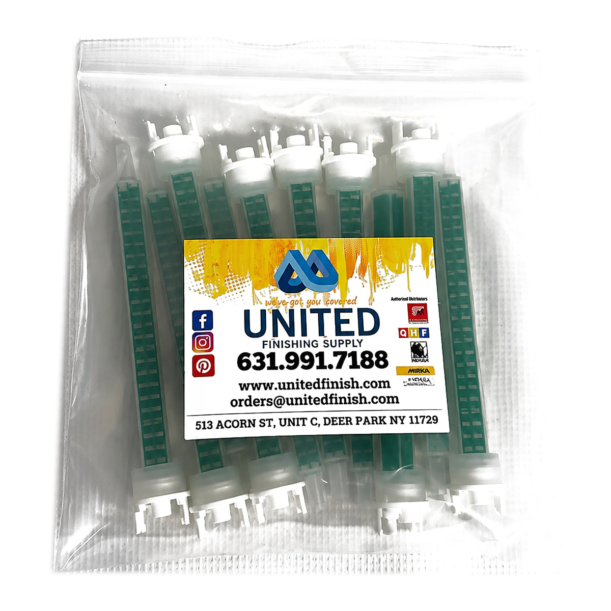 Static Mixing Nozzles 08-24D for 210 mL Cartridges, 24 Element – 10-Pack