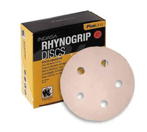 Indasa Rhynogrip PlusLine 5in 5-Hole Vacuum Sanding Discs 1054 Series by INDASA | UnitedFinish.com