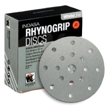 Indasa 6 Inch Rhynogrip WhiteLine 17-Hole (fit Festool) Vacuum Sanding Discs, 69-17 Series