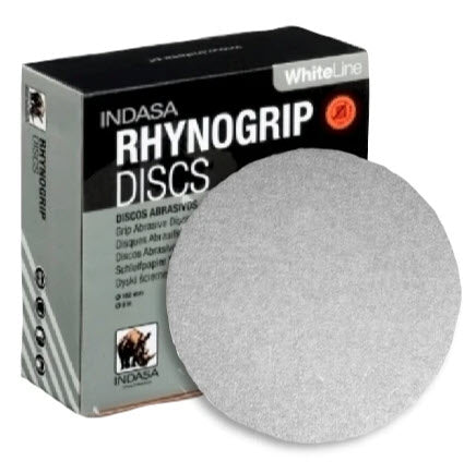 Indasa 6" Rhynogrip White Line Solid Sanding Discs, 61 Series