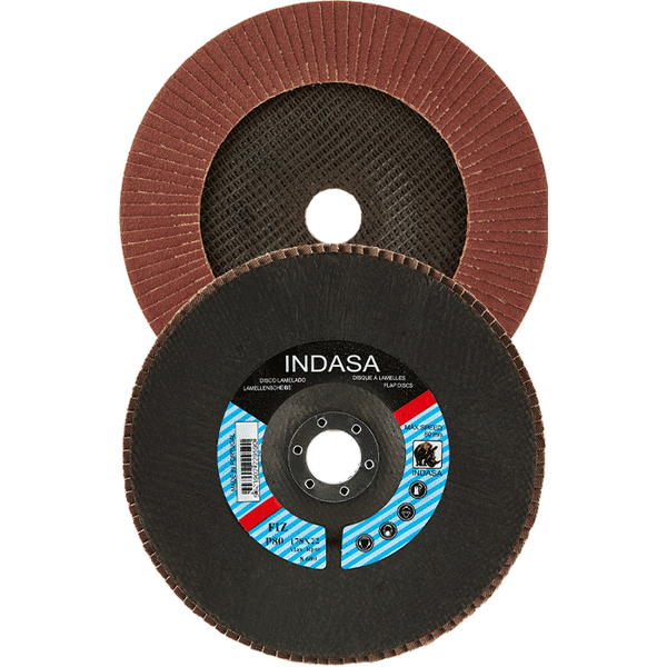 Indasa 4.5" X 7/8" Rhyno Flap Alox DISCS, Fiberglass Hub, Aluminum Oxide, T29 Conical