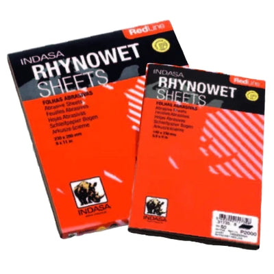 Indasa RedLine Rhynowet Wet Sandpaper - Wet & Dry Sanding Sheets, 6 & 7 Series